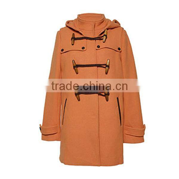 2014 fashion polyester and wool long sleeves cool and slim style long fashion hoodie jacket