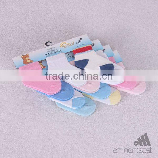 Breathable 100% cotton stock babi sock