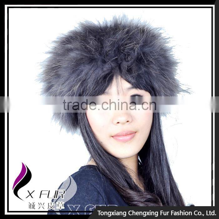 CX-E-16 Fashioon Women Hairband Fur Stretch Neck Warmer Girls Hair Headband