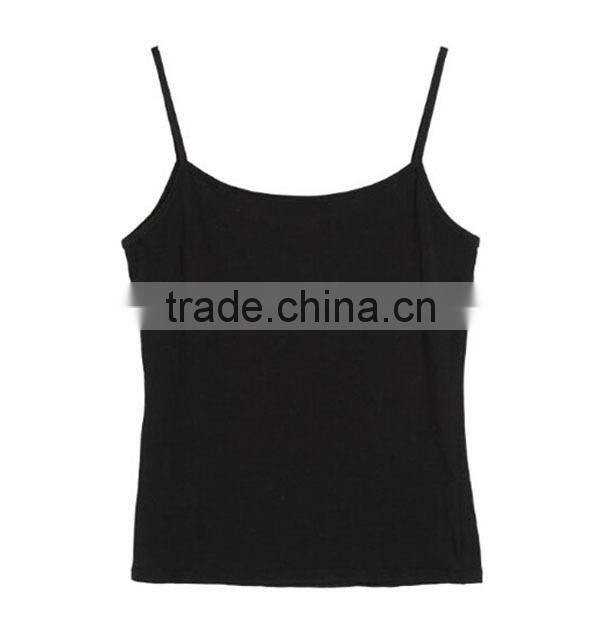 Chinese Clothing Manufacturers Tank Top /O Neck Sleeveless Crop Top / Woman Apparel Lady Top