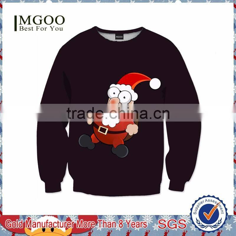 MGOO 2016 Christmas Party Pullover Sweatshirts Christmas Costumes For Men Screen Printed Christmas Clothing