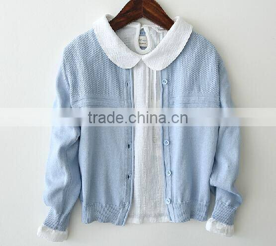 latest branded plain woolen hand knitted kids cardigan sweater