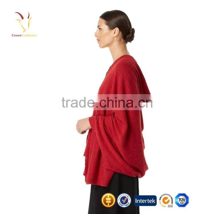 Red Cashmere Scarf Wrap Solid Colored Shawl Wraps