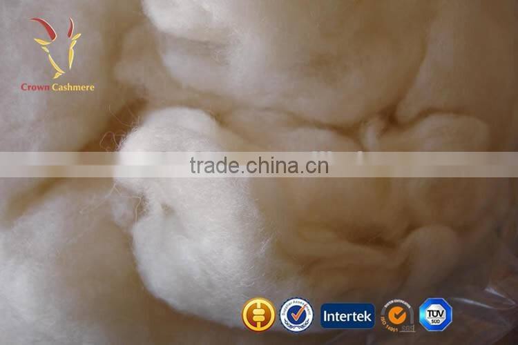 Raw Mongolian Dehaired Cashmere Wool Fiber Top