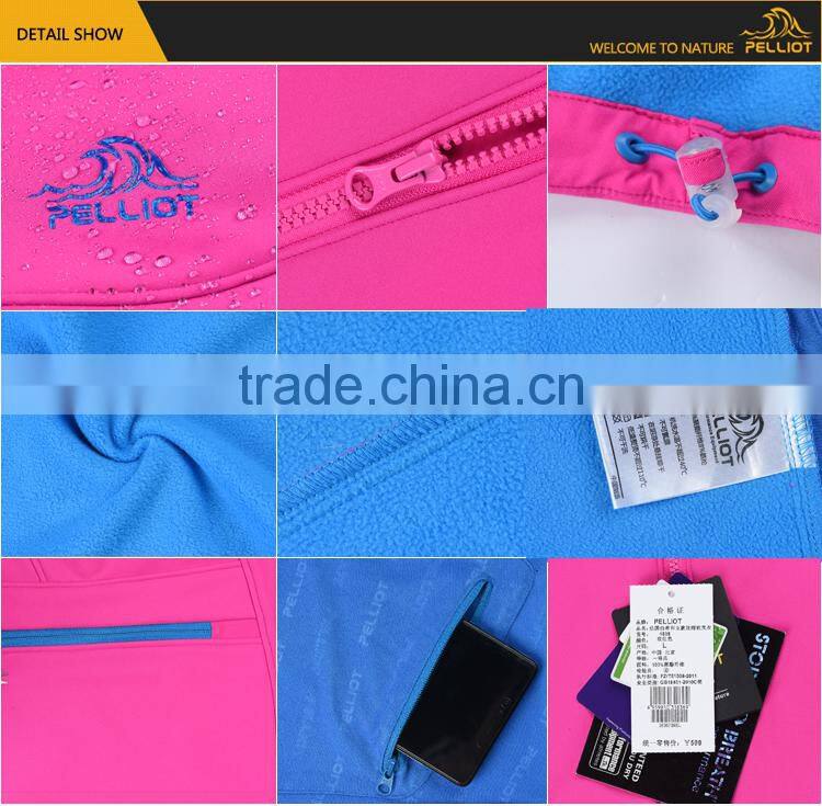 2016 high quality outdoor wholesale waterproof fleece lined softshell jacket