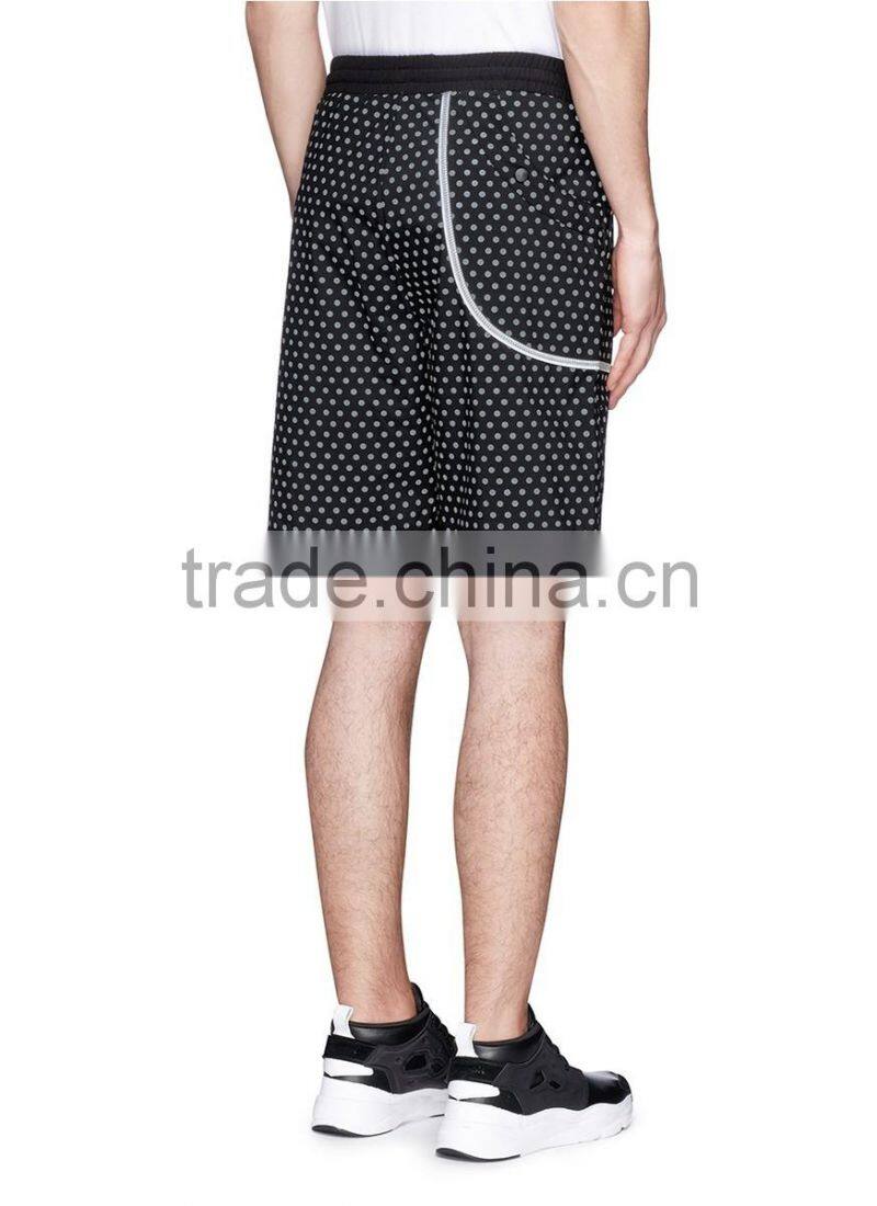 man french fashion tactical short with reflective thread shorts dot design