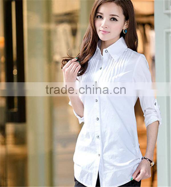 Fashion Solid Color Single - Breasted Women's Shirt