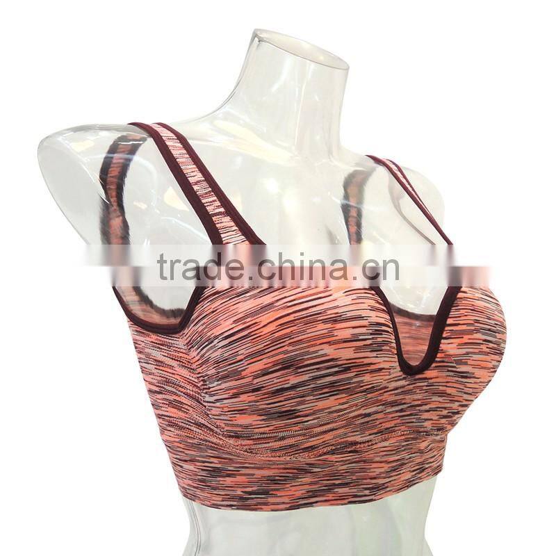 Wirefree seamless nylon bra top underwear women latest fashion sexy bra sportswear