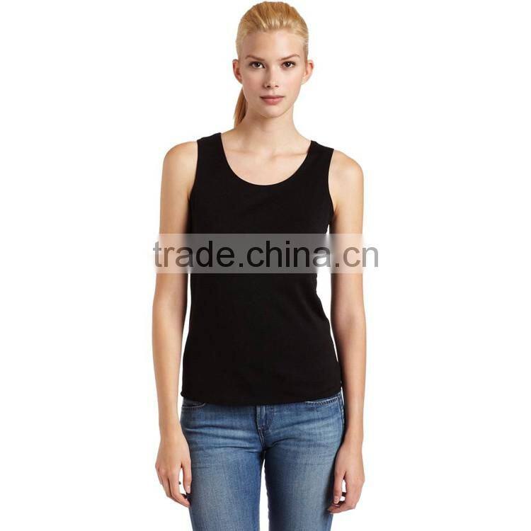Women Fashion Style Hot Sale Cheap Price Blank Cotton Wholesale Stringer Lady Top