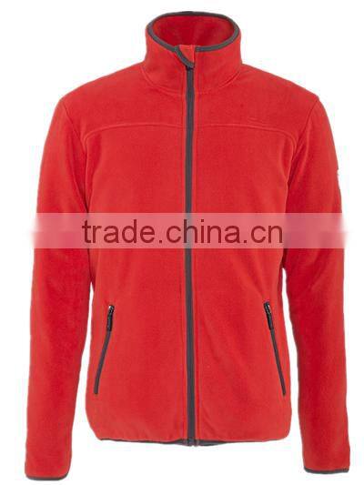 Red polar Blue Zipper-up Fleece Jacket For Man