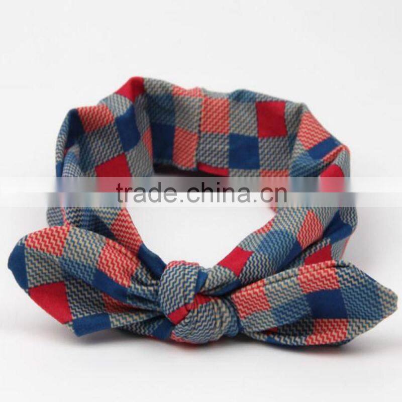 Wholesale Checked Headband ,Cotton Hairbands