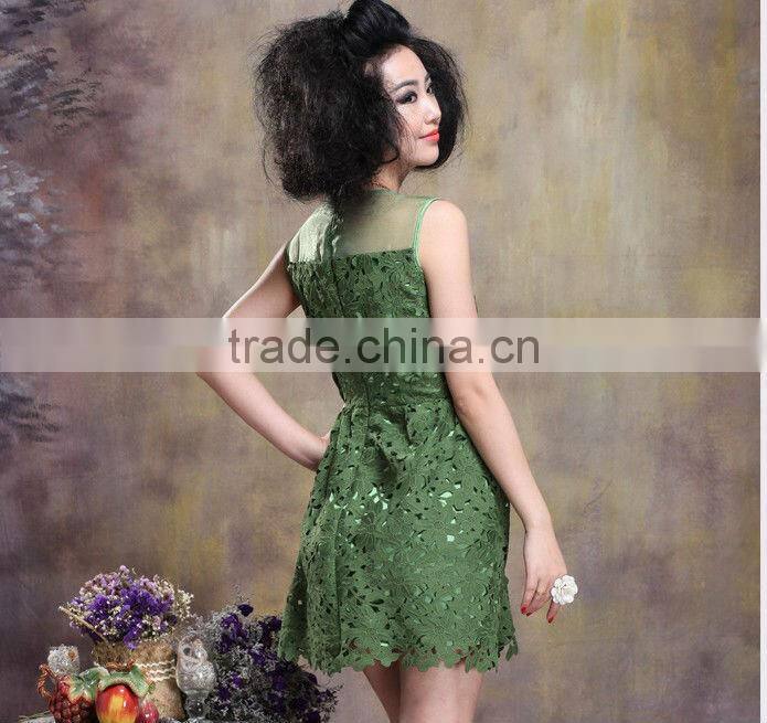 Latest Elegant African Short Summer Lace Mesh Dresses
