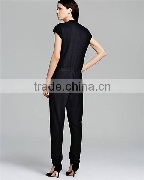 Black Color Women One Piece Formal Jumpsuit For Working Wear