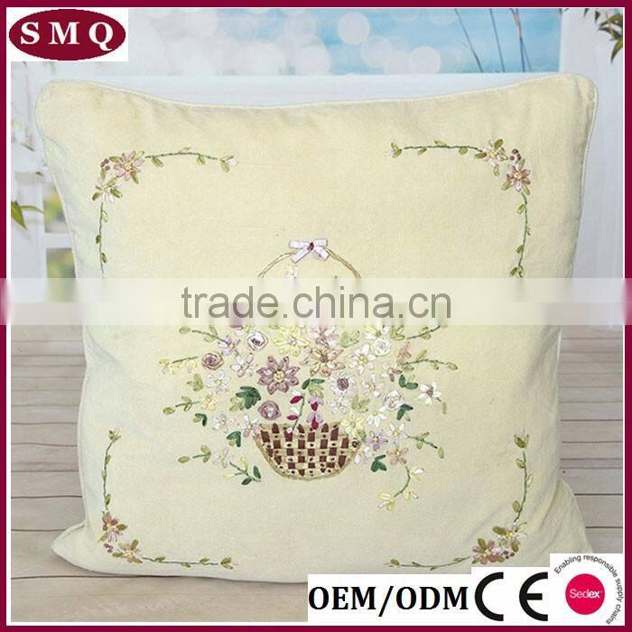 flower applique work seat cushion cover