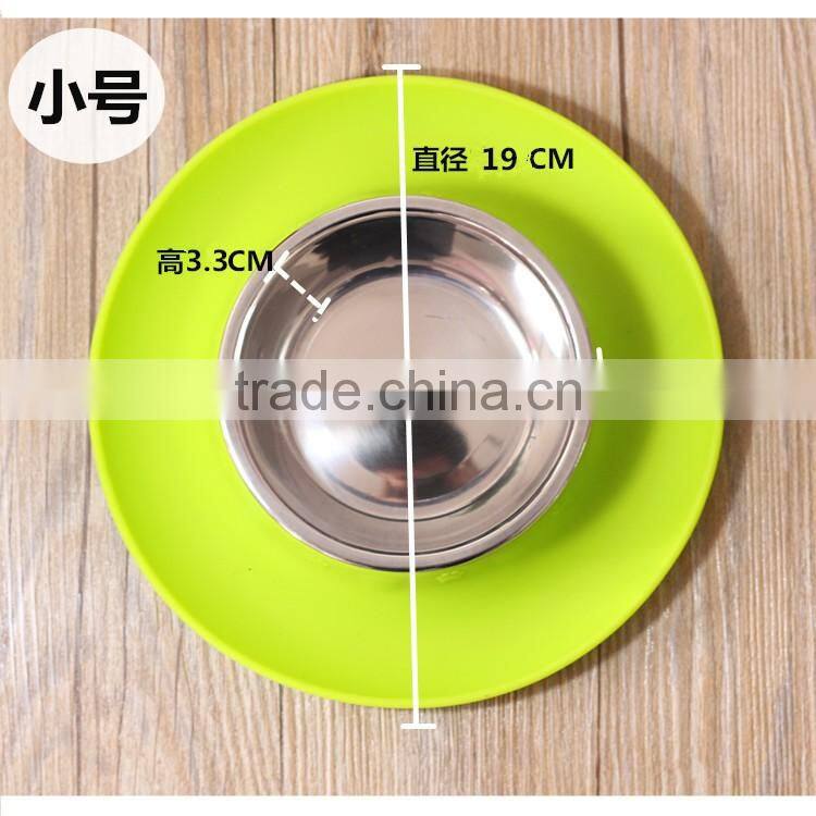 R1897H 2017 new stainless steel pet feeder dog silicone pet bowl