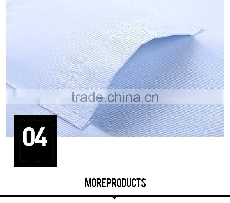 2016 new arrival summer season fancy 35% cotton double collar solid color short sleeve shirt for man