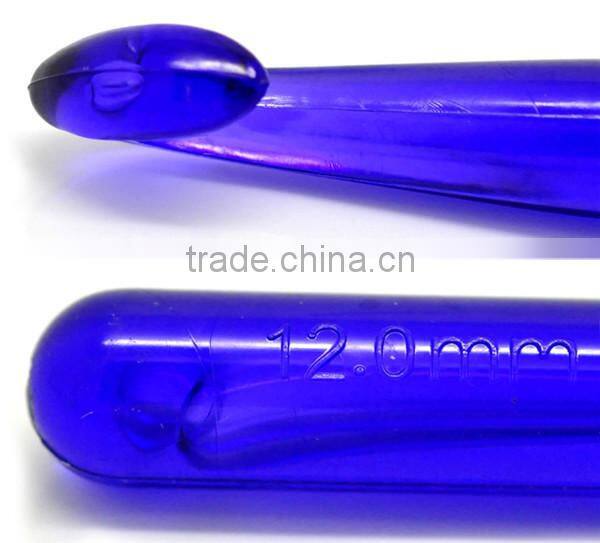 Wholesale 5PCs 12mm, 14.8cm long Acrylic Crochet Hook