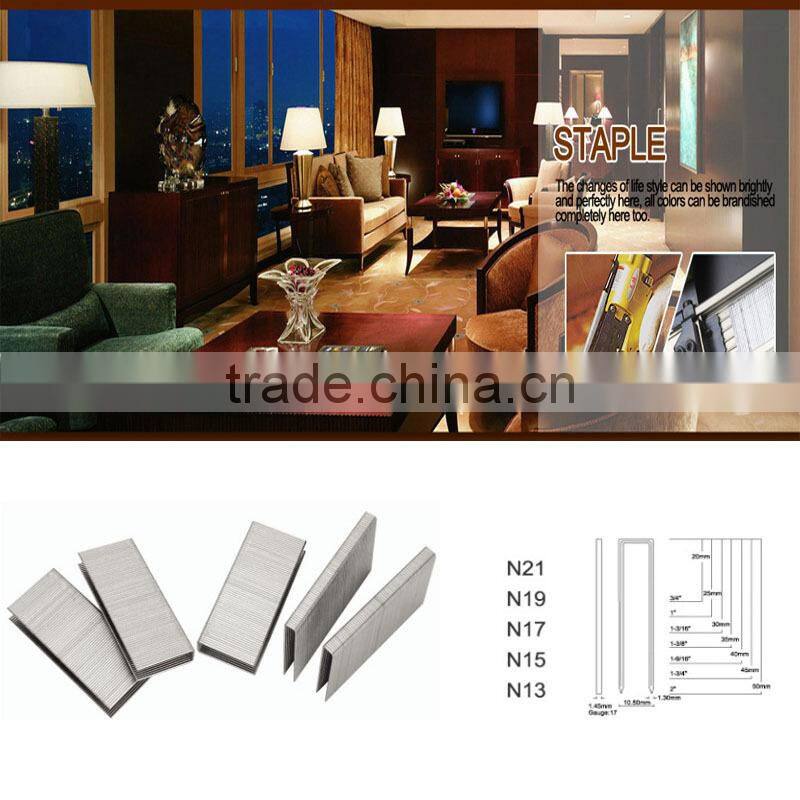 2016 high quality silver color office galvanized standard staples