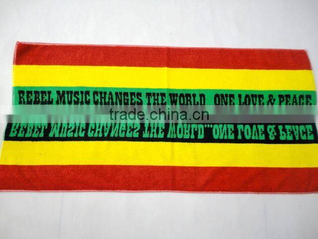 100 cotton jacquard gym towel