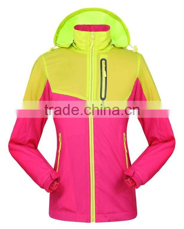 2016 Custom Fleece Lined Shiny Mens Nylon Windbreaker Jackets