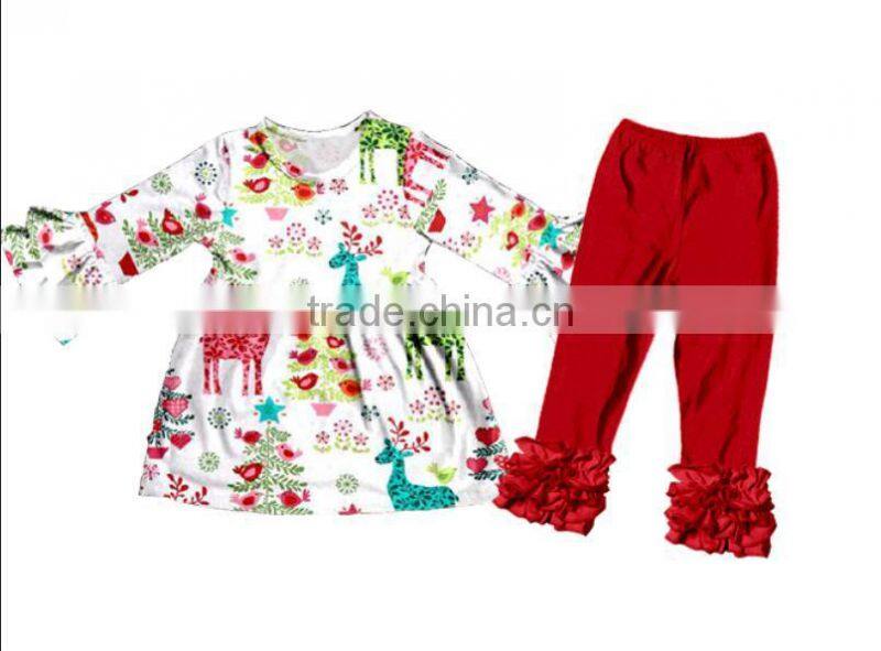 2017 Christmas factory direct sales baby clothes wholesale giggle moon remake outfits children boutique clothing