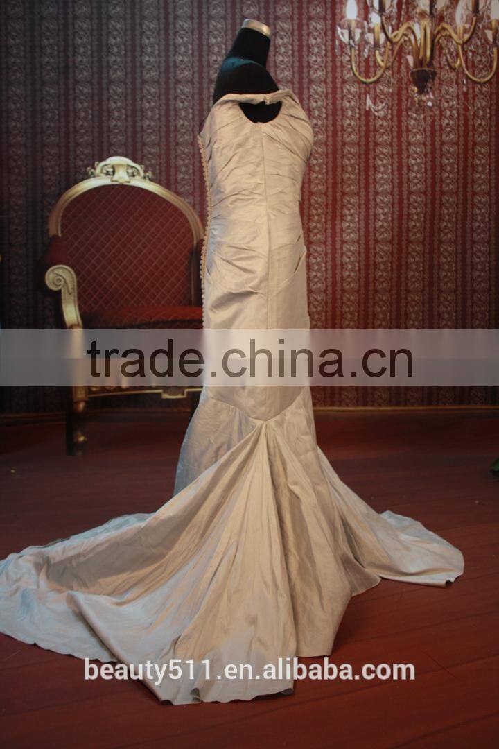 IN STOCK Off-The-Shoulder party dress women's Capped sleeve prom dress SE106