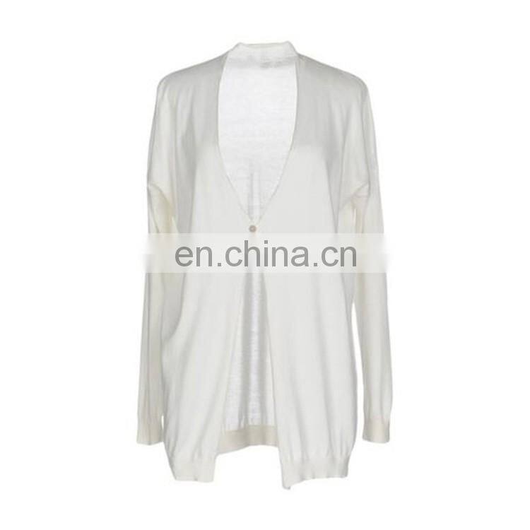 2017 latest design lady top as long sleeve cardigans for women made of wholesale silk fabric