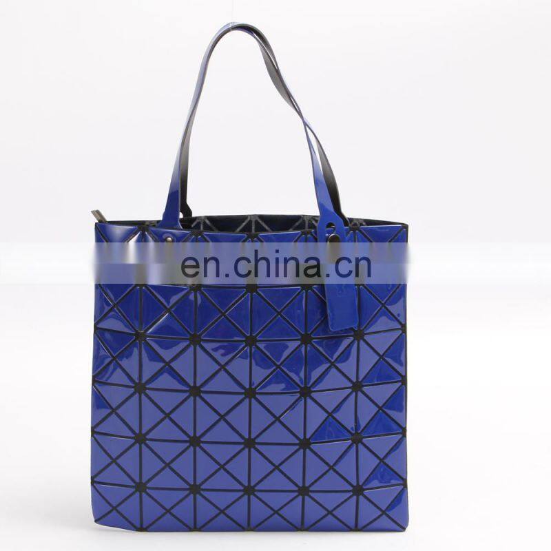 Laser Tote Bag Lady Geometry Plain Split Joint Shoulder Bags Women Sequins Handags