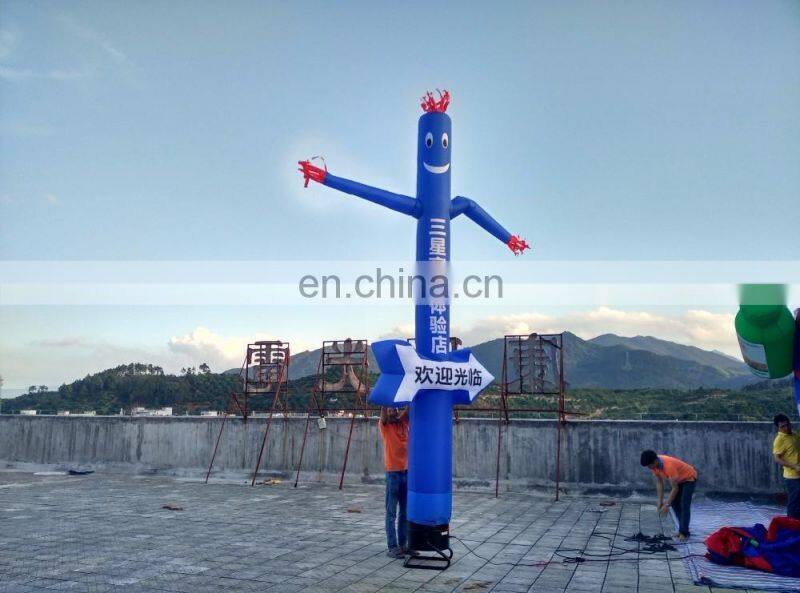 Blue smile face air dancer for advertising/attractive inflatable air dancer for promotion