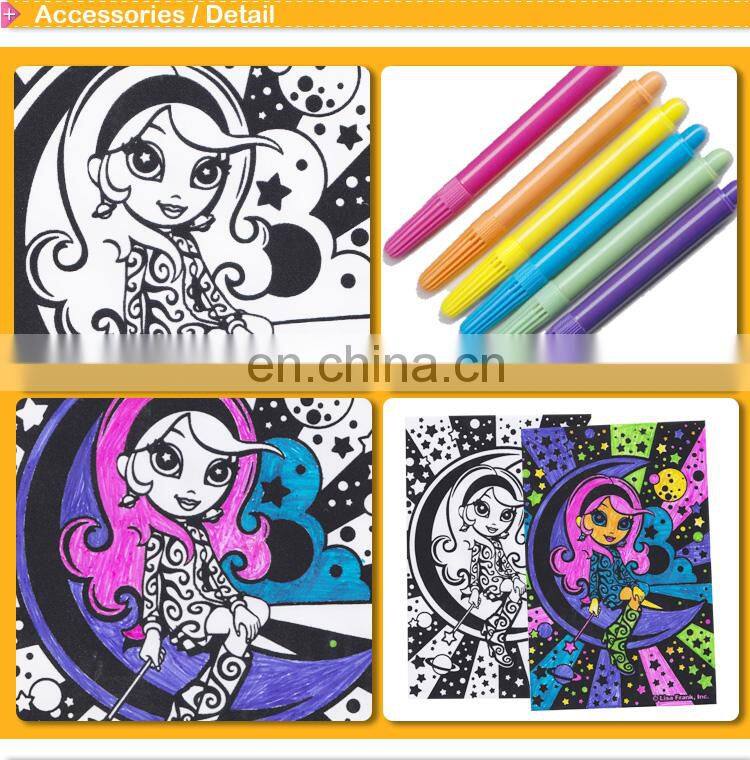 Posh poster art gift set with six markers