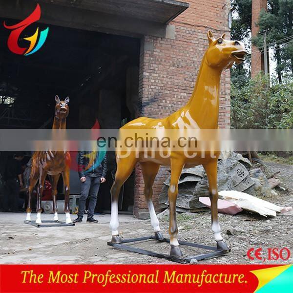 Playground equipment Life size sculpture fiberglass horse statue