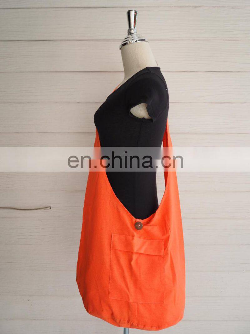 Thai Embroidered HMONG Hill Tribe Shoulder Bag Cross body Bag with Coconut Button