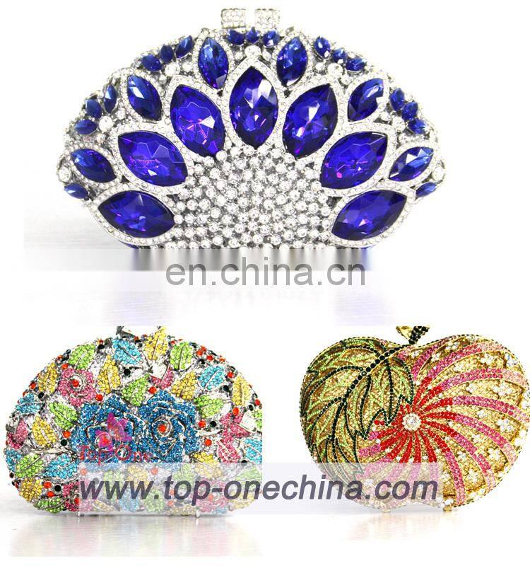 2015 fashion Crystal handbag Rhinestone clutch bag Evening clutch bag wedding bag handmade women bag