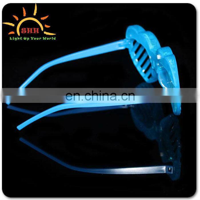 heart shape shutter sunglasses/LED shutter glasses for girl/flashing light glasses
