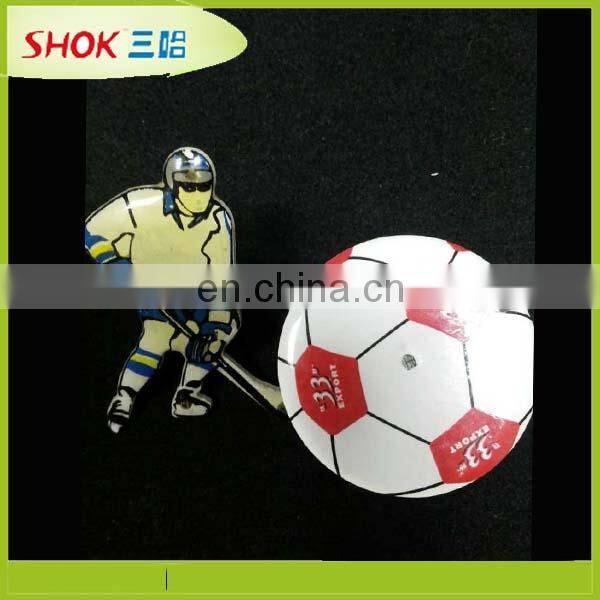 2015 novelty different shape customized led flashing badges for garment