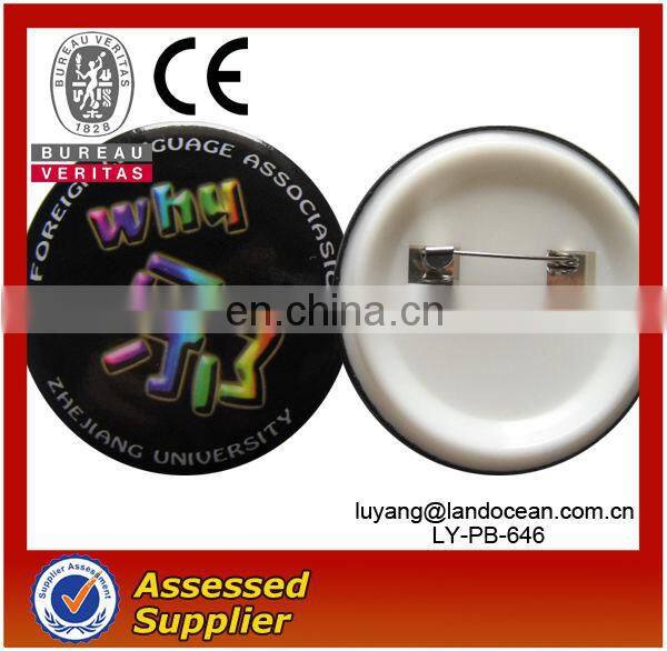 Square Plastic Pin Badge