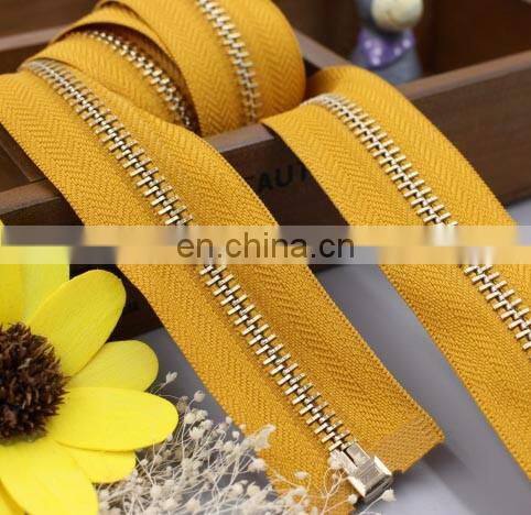 high quality polyester tape metal zipper for jacket