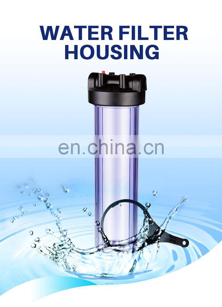 Plastic Clear Whole House High Pressure Water Filter Housing