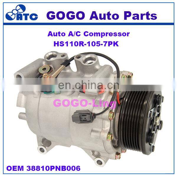 GOGO HS110R Auto A/C Compressor for H-onda CRV 2.4L 2002-2006 OEM : 38810PNB006 38870PNB006