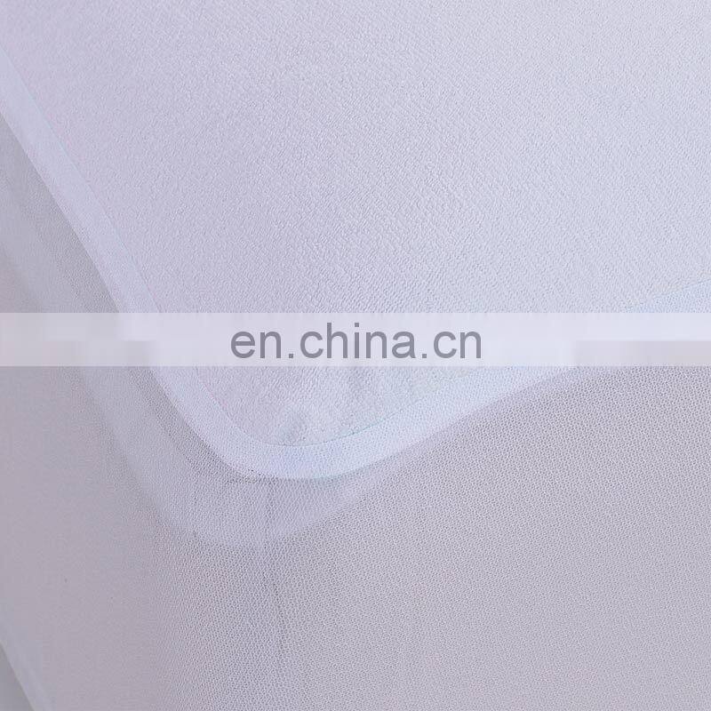 Mattress protector wholesale Hospitality Antibacterial Breathable PU waterproof mattress cover