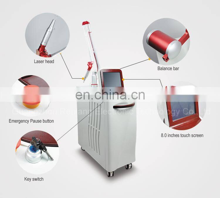 Vertical 1064nm 532nm Q-Switch ND YAG Laser Tattoo Removal Machine Carbon Peel