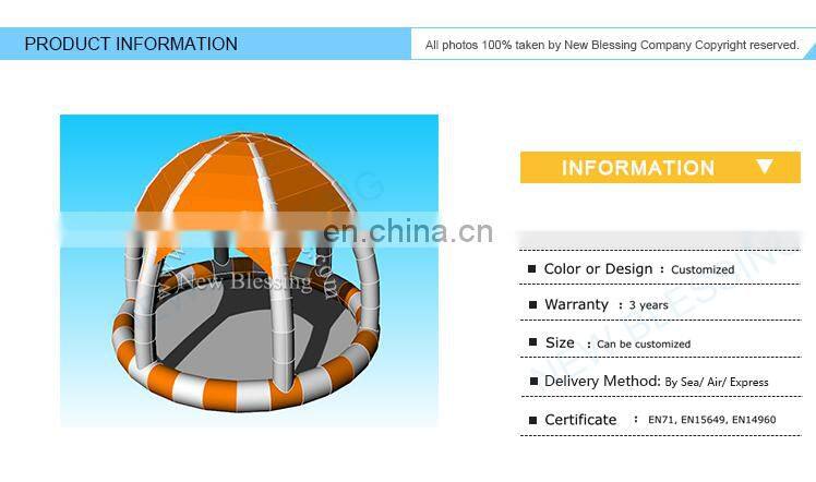 Custom inflatable swimming pool with tent cover for sale