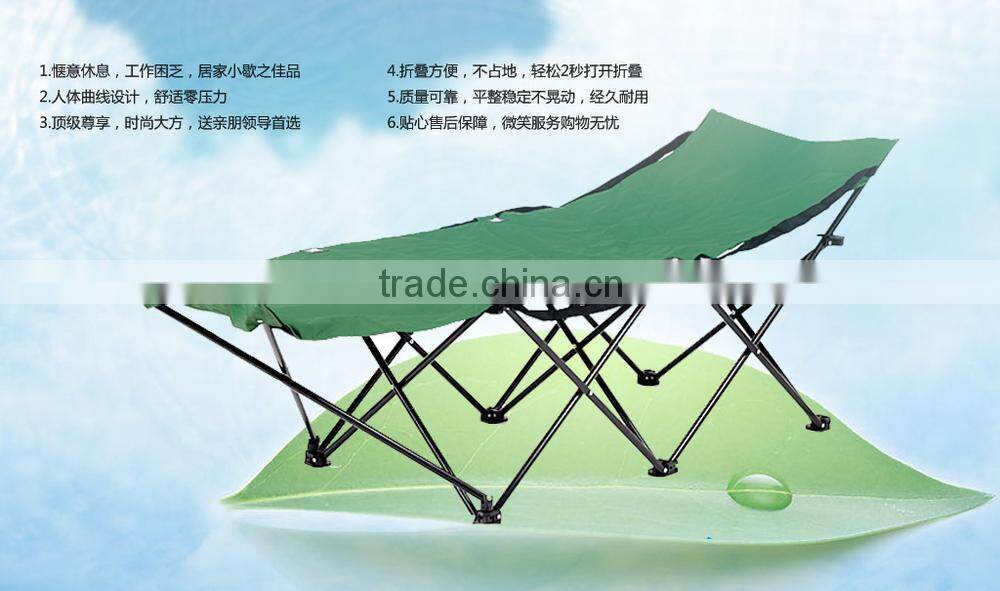 Foldable outdoor bed with steel tube and oxford fabric