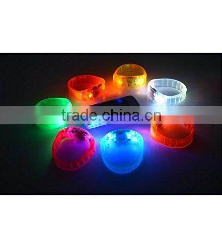 LED luminous button bracelet bracelet edition cheer wrist band Party (blue)