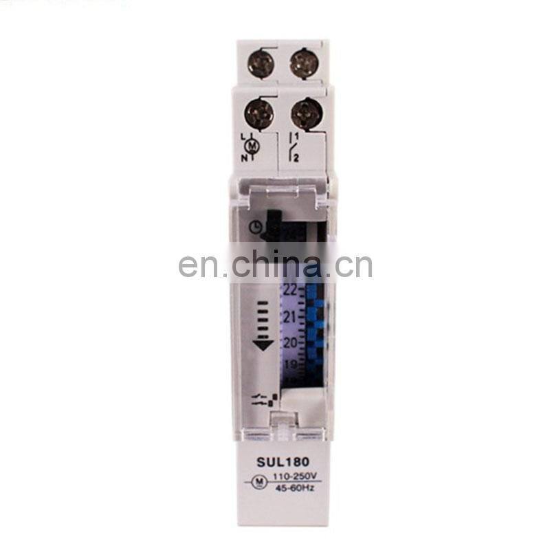 SUL180 15 Minutes Mechanical Timer 24 Hours Programmable Din Rail Timer Time Switch Relay Measurement Analysis Instruments