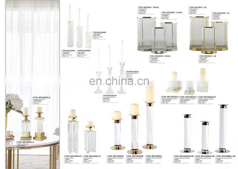 High End Globe Crystal Interior Home Decor Wedding Centerpieces Gift Crafts CandleSticks