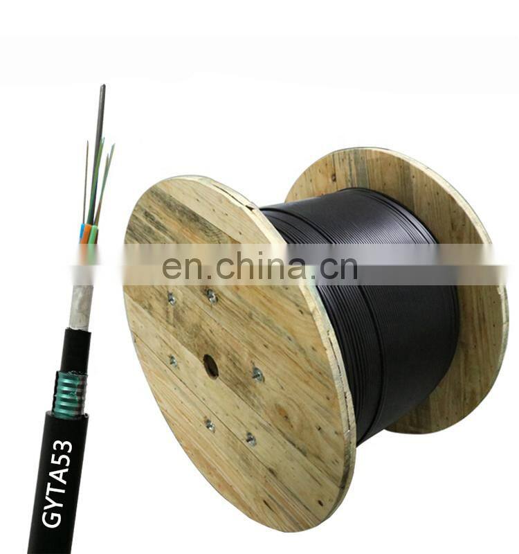 Duct moq 2km drum box gyta 2 4 8 12 24 32 48 96 288 144f optical fiber cable black color opgw fiber cable