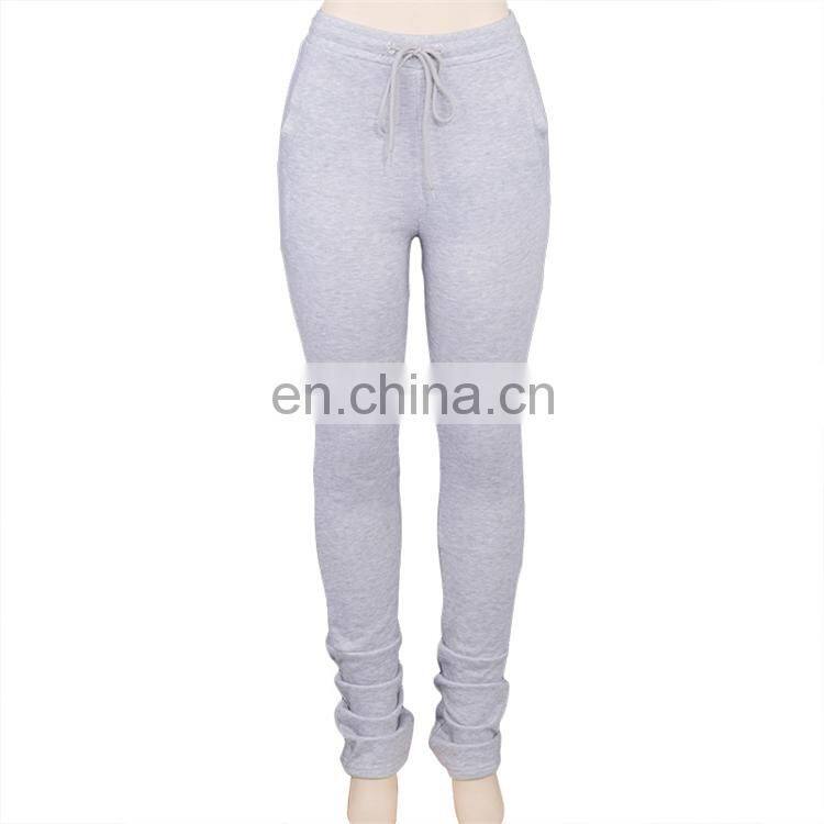 Women Autumn Fall Winter Thicken Fleece Stacked Sweat Women Pants Women Trousers