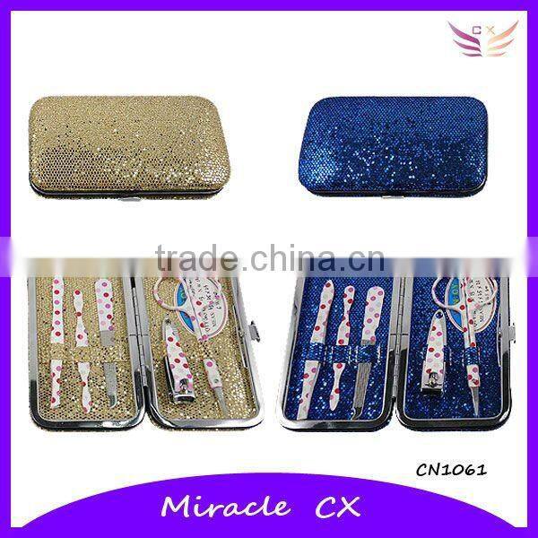 Sparking manicure set with printed gift and novelty wholesales