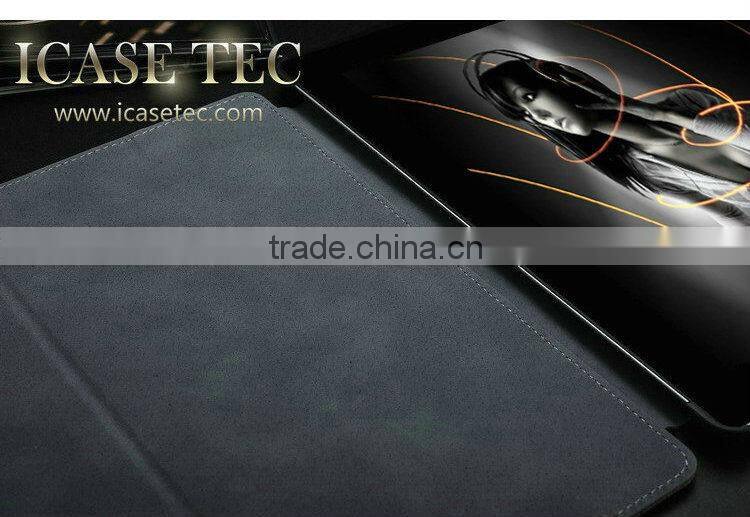 2015 Wholesale retro leather flip case for ipad 5 with standing , for ipad air case , cases for tablets
